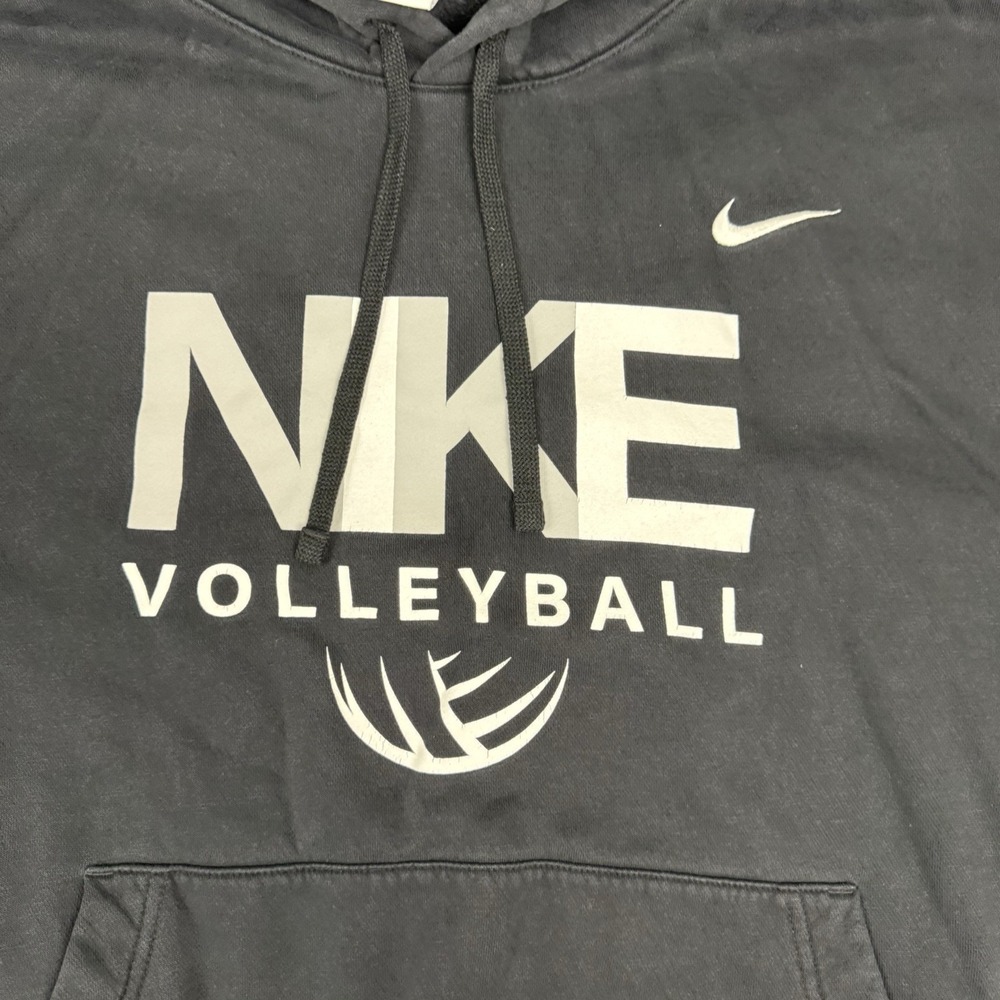Nike Volleyball Hoodie Mens XL Black Pullover Sweatshirt Fleece Swoosh Graphics - Picture 3 of 8